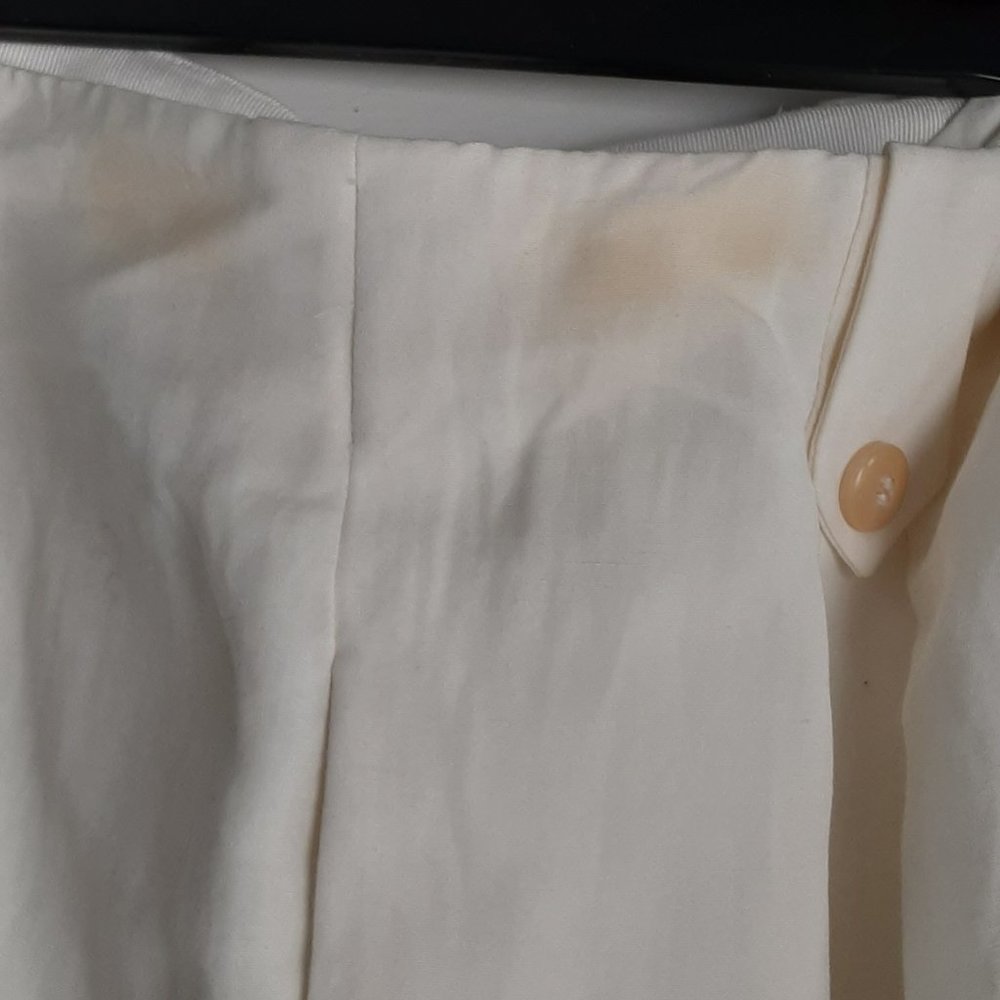 GIORGIO ARMANI WHITE LINEN BLEND PANTS SIZE 10 WOMAN'S (SEE PHOTO ) - Picture 4 of 7